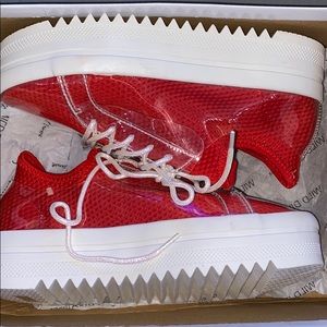 Red high “WILD DIVA LOUNGE” shoes